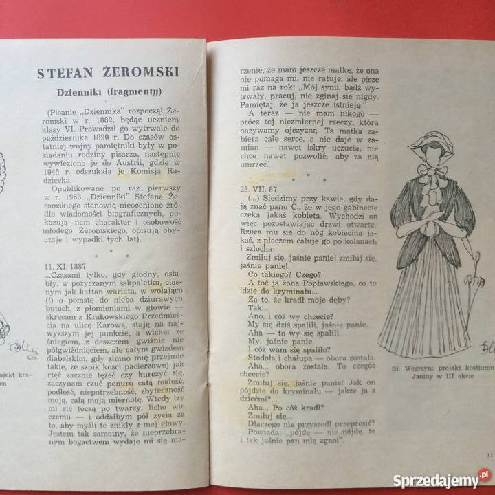 753 Program Grzech Żeromski Antykwariat Szczecin