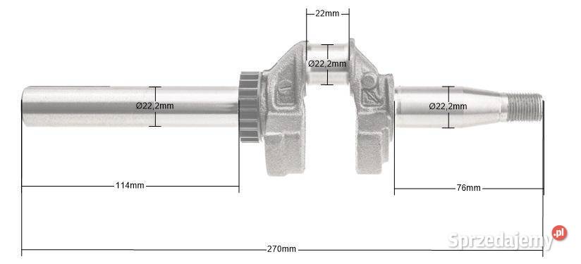 Wał korbowy BS Series 450 500 550 OHV CZĘŚĆ Opalenica