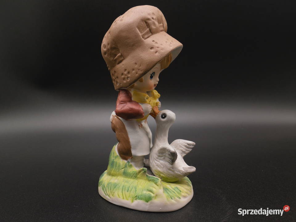 Stara porcelanowa figurka Dziewczyna z gęsią Raszków