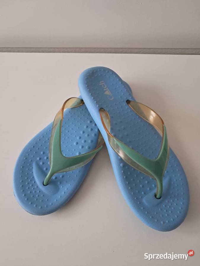 Buty damskie japonki niebieskie do sprzedania