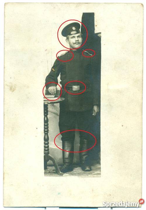 Stare zdjęcie żołnierz carski wojsko Rosja wielkopolskie Ostrów Wielkopolski