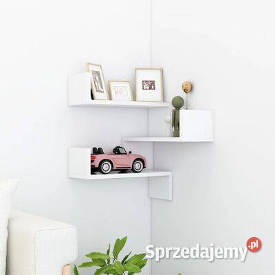 vidaXL Narożna półka ścienna biała 40x40x50 Warszawa