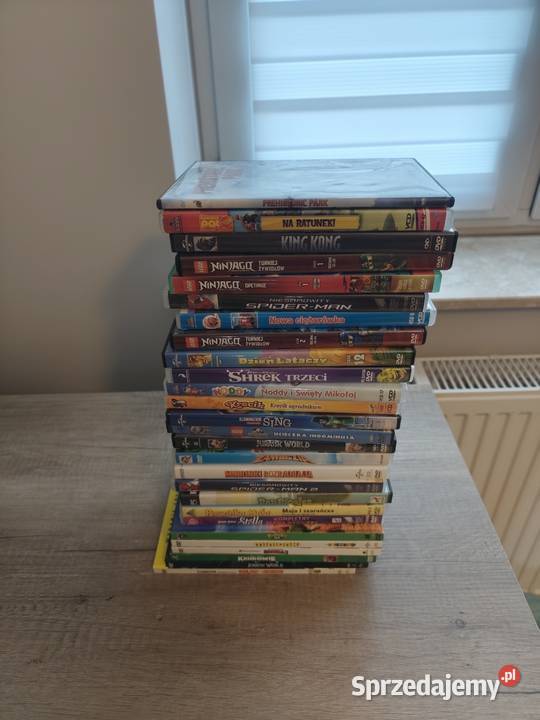 Filmy DVD 27 sztuk Lego Shrek Minionki SpiderMan Rzeszów sprzedam