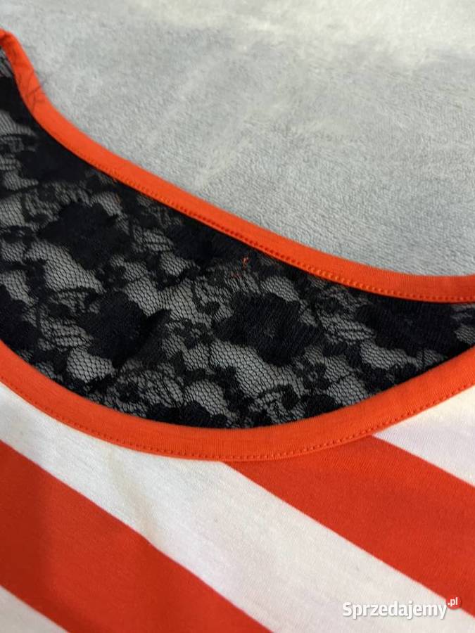 Tshirt koszulka bluzka z krótkim rękawem w paski Jasło