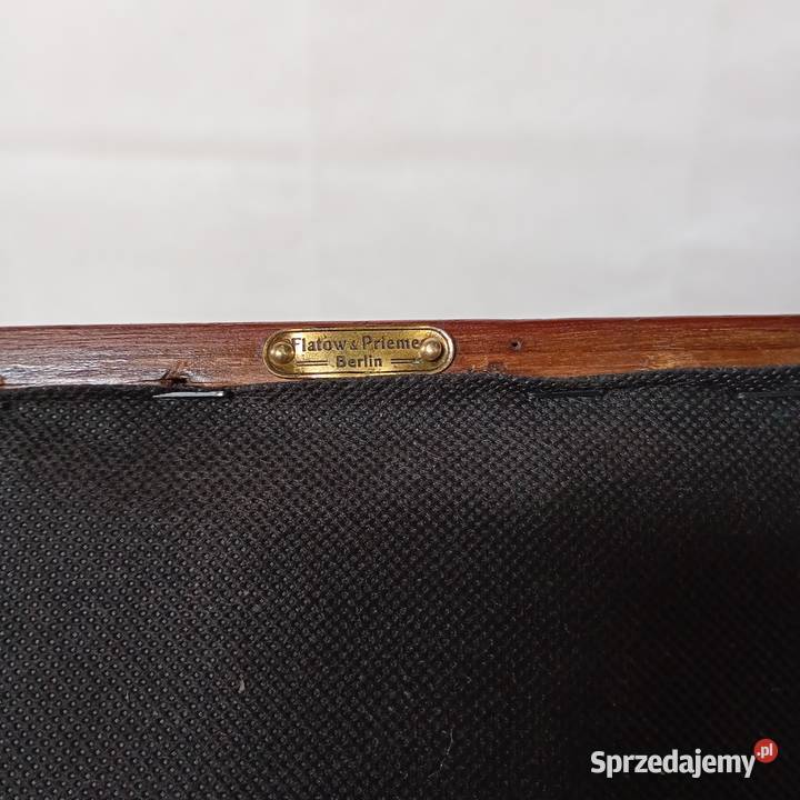 Krzesło lata 30te mahoń skóra inkrustowane Antyki, Sztuka, Kolekcje Puszczykowo