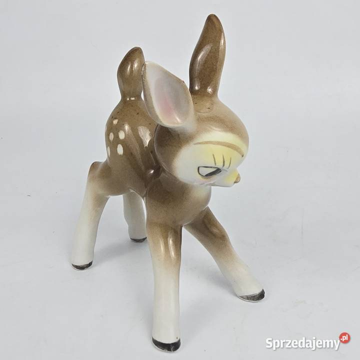 Jelonek Bambi porcelana Wagner Apel Turyngia Bronisze