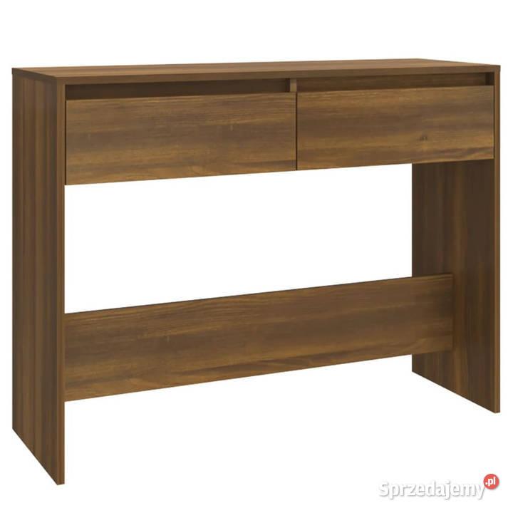 Stolik konsolowy brązowy dąb 100x35x765 WM813037 Warszawa