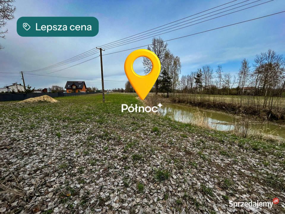 Działka ze stawem 2412 m Aleksandrów asfalt