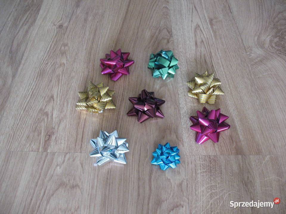 Rozetki kokardki do prezentów 8 sztuk Dekoracje i ozdoby