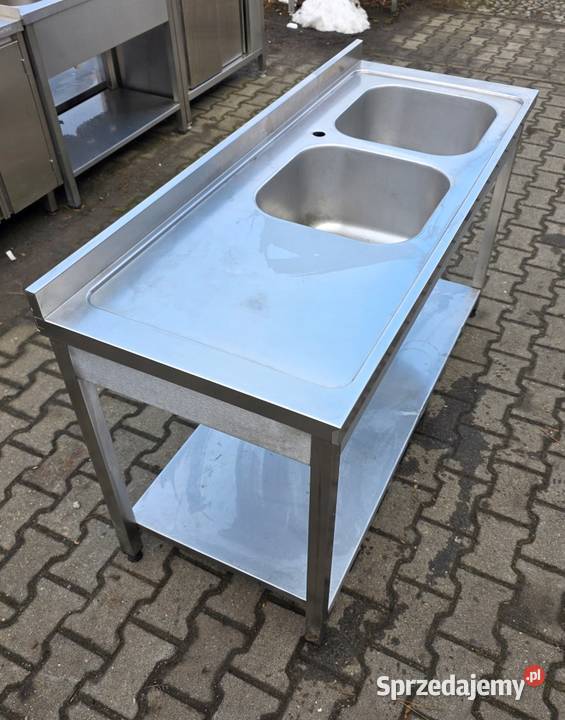 Zlew 2 Komorowy z Półką 1506085 M1277 N Biznes i Przemysł Nowe Skalmierzyce sprzedam