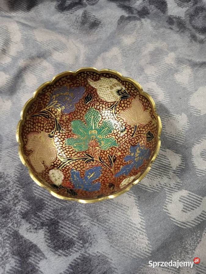 Naczynia świeczniki mosiężne i miedziane stare