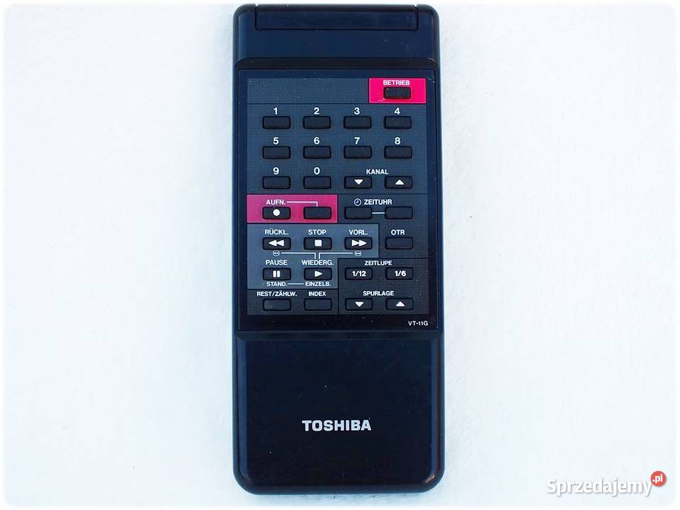 Pilot TOSHIBA VT11G do magnetowidów VHS ORYGINAŁ sprzedam