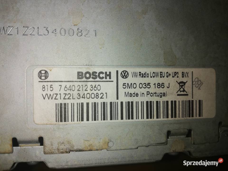 radio CD Bosch 5MO035186J VW Passat Golf Caddy Pozostałe Piotrków Trybunalski sprzedam