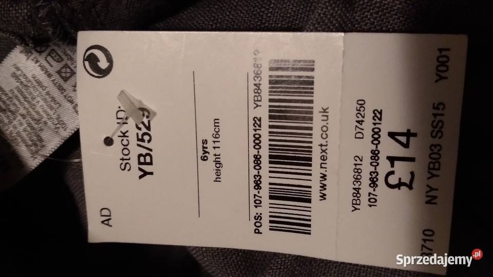 NEXT spodnie wzrost 116 wiek 6lat Kamionka Wielka