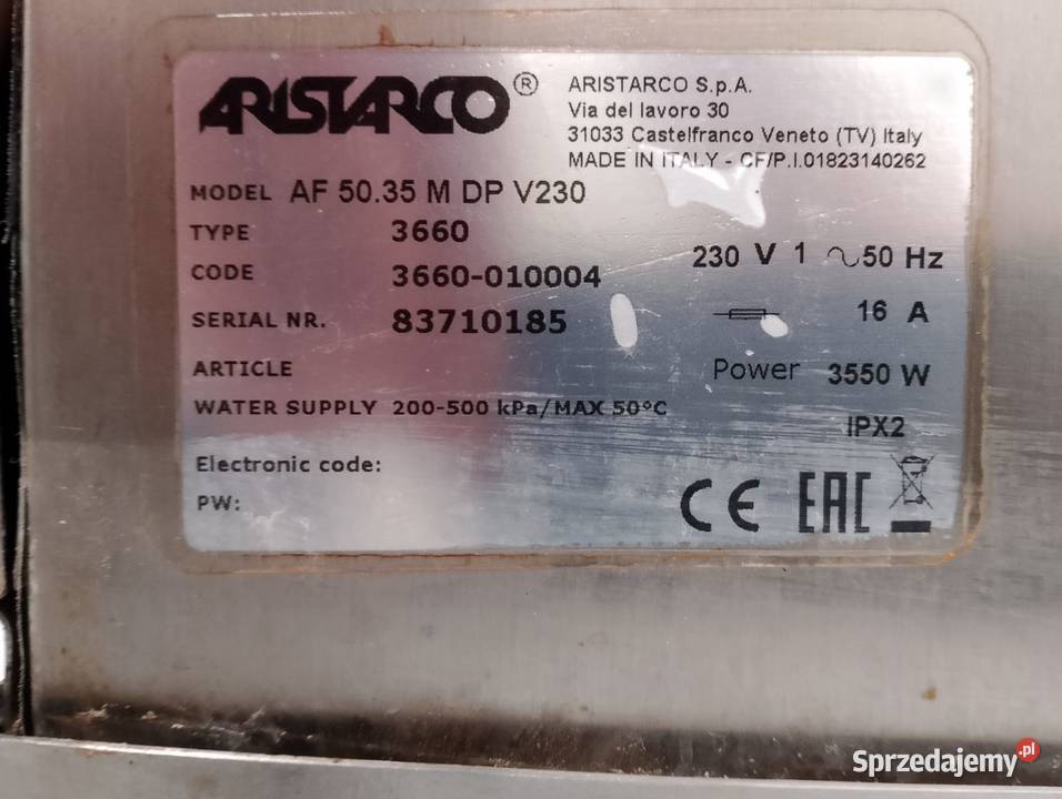Zmywarka Aristarco AF 5035 z podstawą dolnośląskie Wrocław