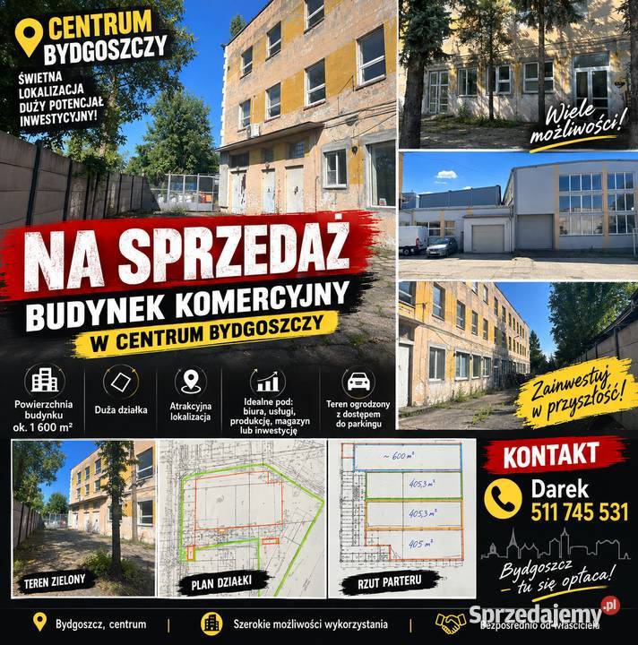 BUDYNEK KOMERCYJNY NA SPRZEDAŻ CENTRUM Bydgoszcz