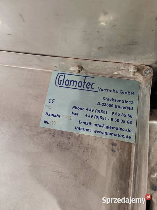 Myjka do szkła płaskiego GLAMATEC podlaskie sprzedam