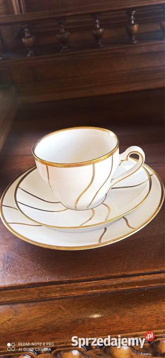 Filiżanka z talerzykiem KPM Kjobenhavn Gdańsk