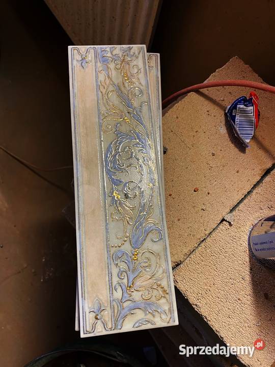 dekorścienny 8x27 vives ceramica złoto Zakopane