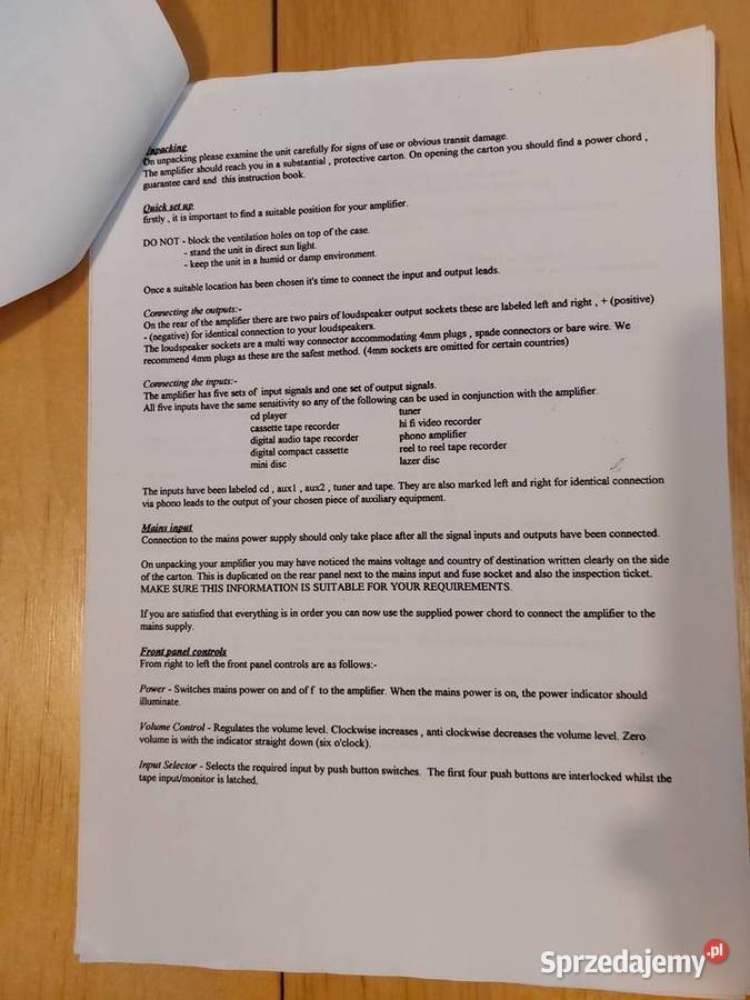 Wzmacniacz Sugden Optima 80 mazowieckie Warszawa sprzedam