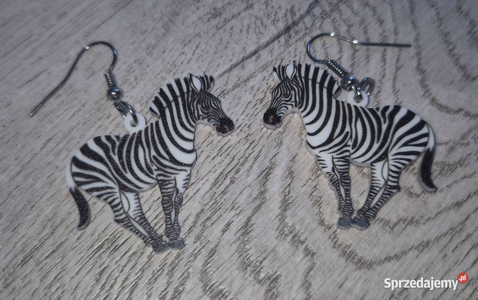 Kolczyki damskie Zebra Łódź
