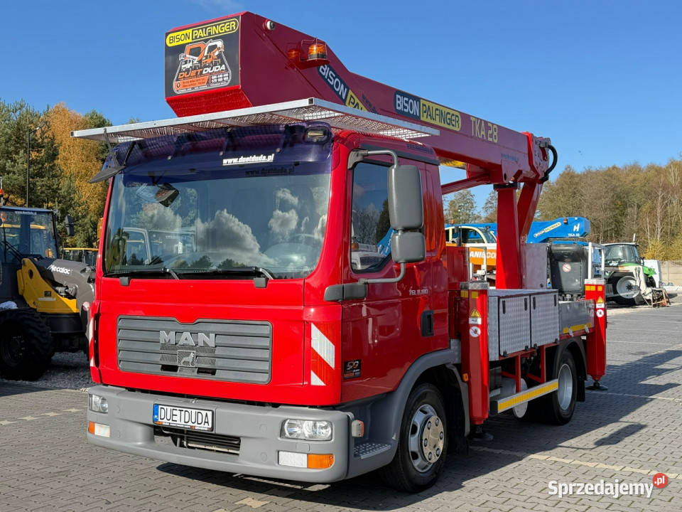 MAN TGL 8180 Zwyżka Palfinger TKA 28 m w bok 20m Widełki sprzedam