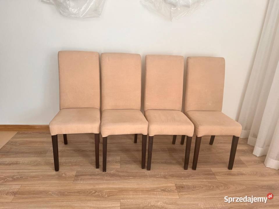 4 krzesła tapicerowane drewniane Wierzbica-Kolonia sprzedam
