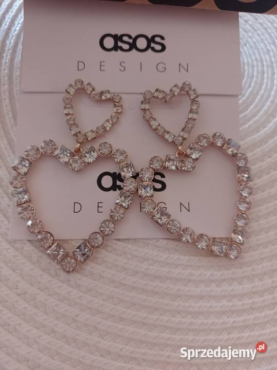 ASOS Wytworne duże kolczyki z Londynu serca NOWE Dodatki Kraków
