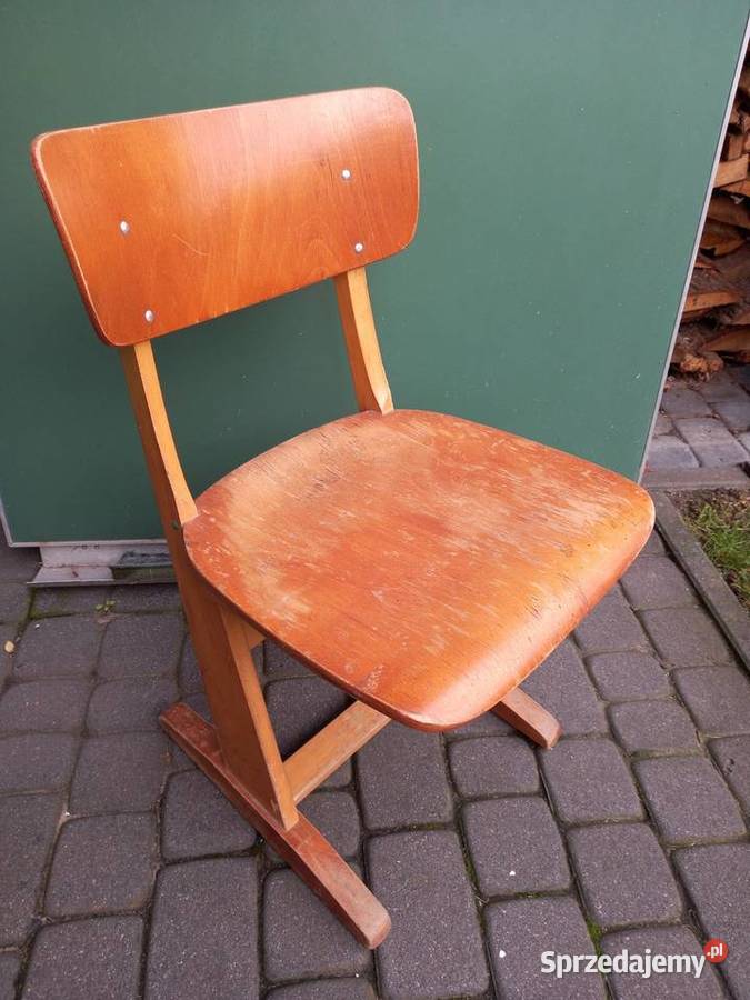 Krzesło szkolne Casala Niemcy lata 60 vintage Rawicz