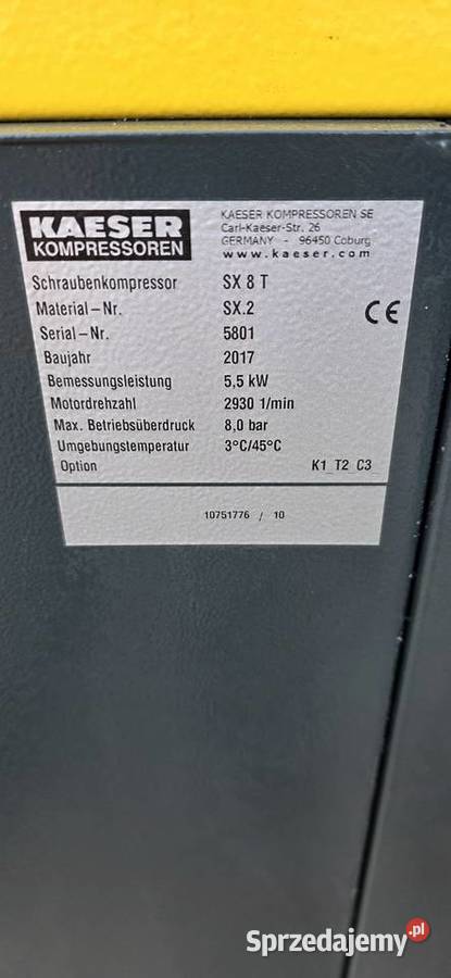 Sprzedam używany kompresor śrubowy firmy Kaeser Jelcz-Laskowice