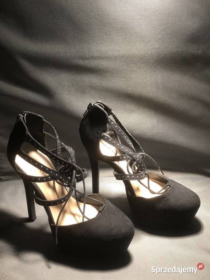 Buty szpilki czarne nobuk rozmiar 538 drugie śląskie Jaworzno