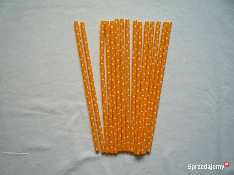 45 sztuk Słomki Papierowe Czerwone Niebieskie Szczecin