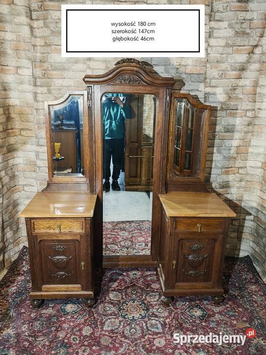 Piękna antyczna toaletka z fazowanymi lustrami i Sandomierz sprzedam