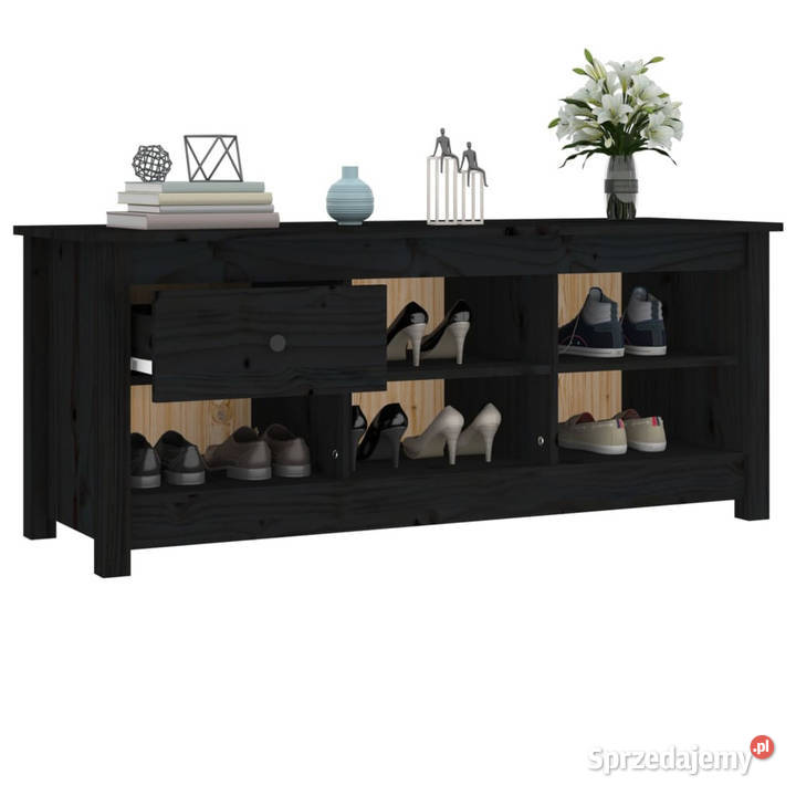 Szafka na buty czarna 110x38x455 lite drewno Warszawa