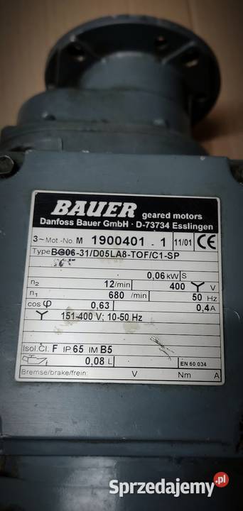 Motoreduktor Bauer 006Kw Rybnik
