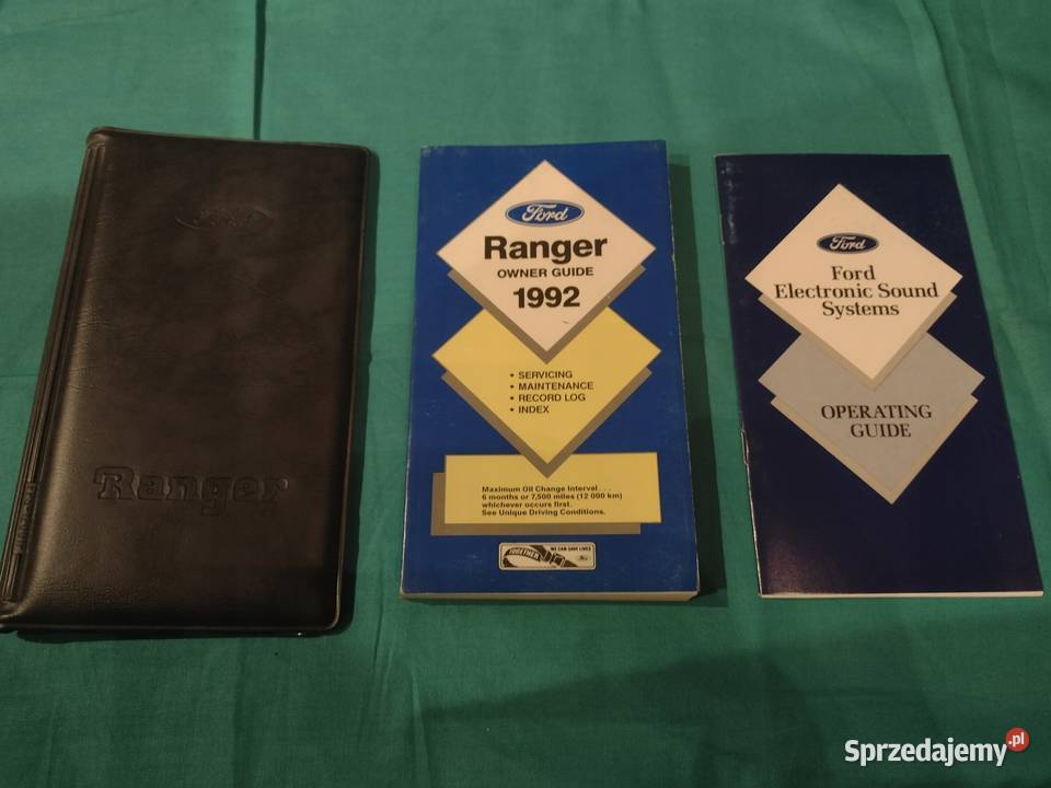 FORD RANGER Instrukcja Obsługi książka Etui 1992 Poradniki, albumy i reportaże Łódź