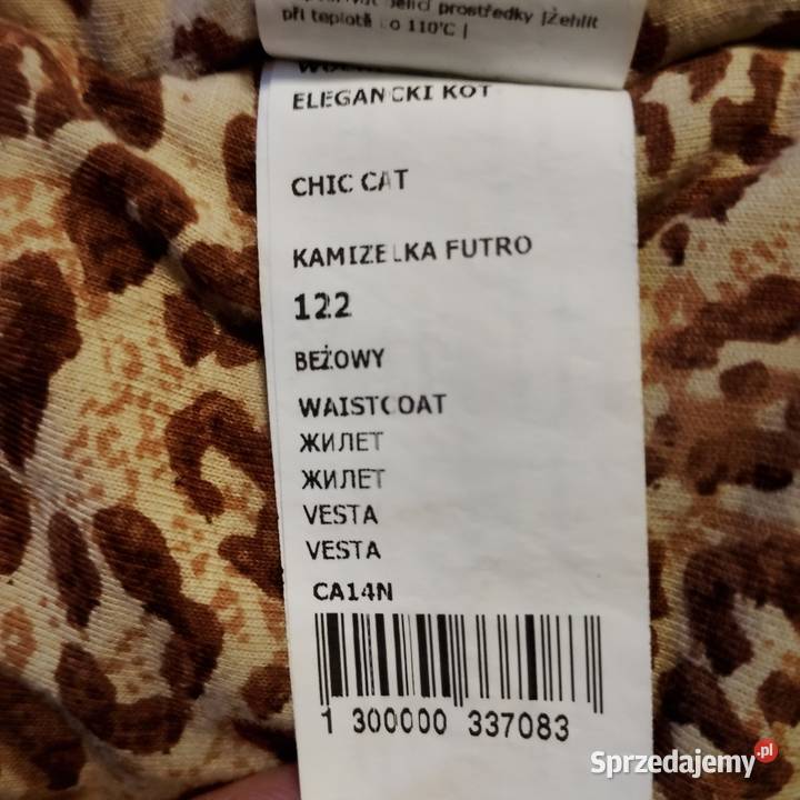 Spszedam używany bezrękawnik WCIK na wzrost 122 Kamizelki i bezrękawniki Zaścianki