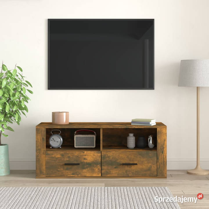 Szafka pod telewizor przydymiony dąb 100x35x40 mazowieckie Warszawa
