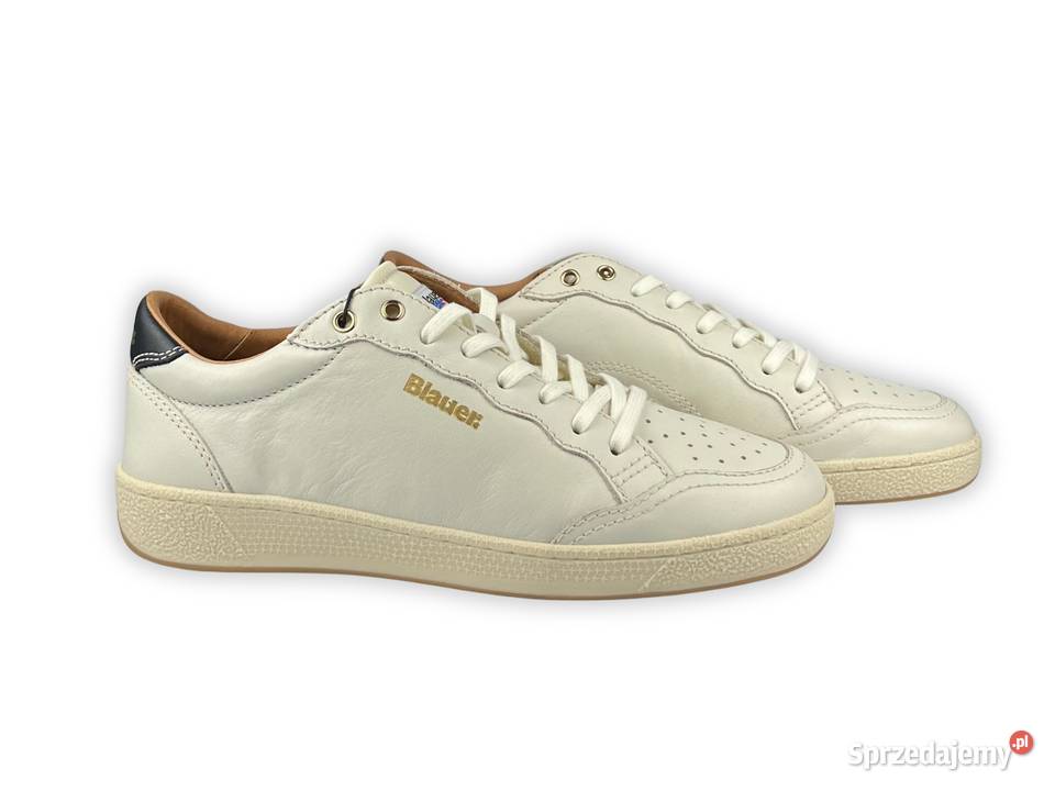 Nowe Buty Blauer USA Olympia 20 Białe Skórzane Cmolas