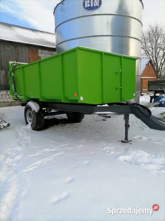 Przyczepa wywrotka jednoosiowa skorupowa nieuszkodzony Jeruzale