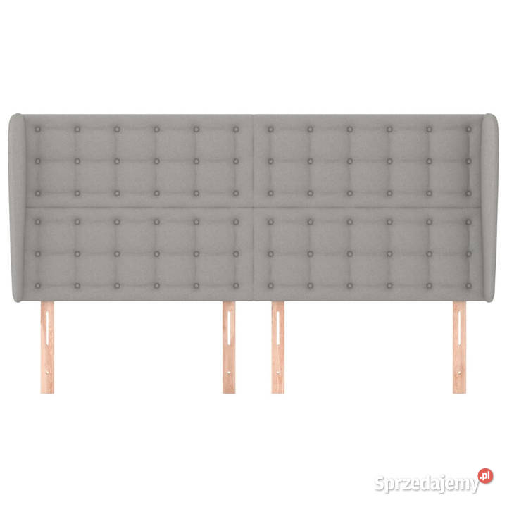 Zagłówek uszak jasnoszary 163x23x118128 tkanina Warszawa