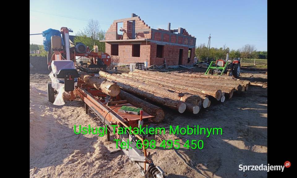 Tartak mobilny przejezdny trak taśmowy Końskie