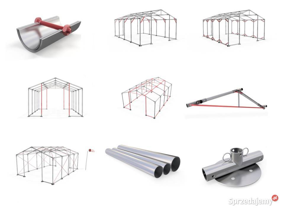 8x18x3m Całoroczny Namiot Przemysłowy Hala