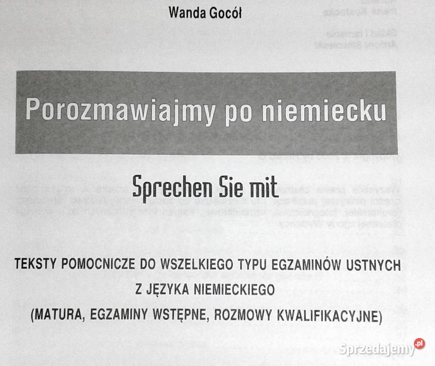 Porozmawiajmy niemiecku Wanda Gocół miękka lubelskie Chełm sprzedam