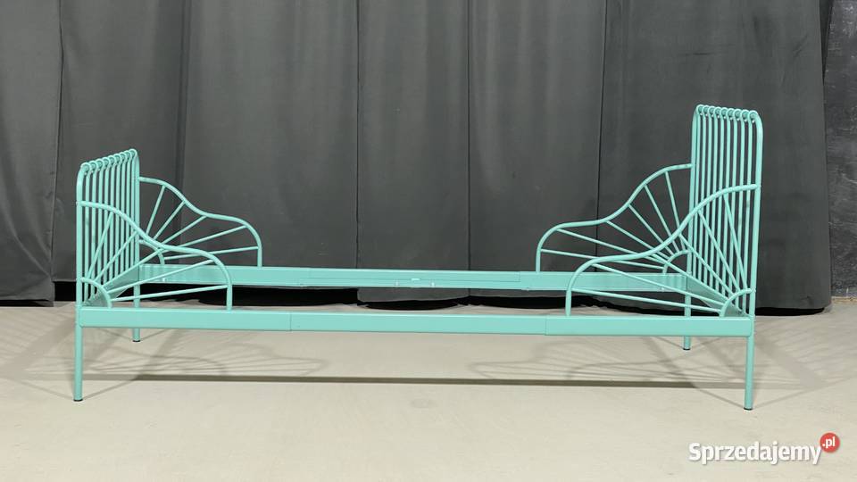 IKEA MINNEN łóżko rosnące rama łóżka turkusowe Budno