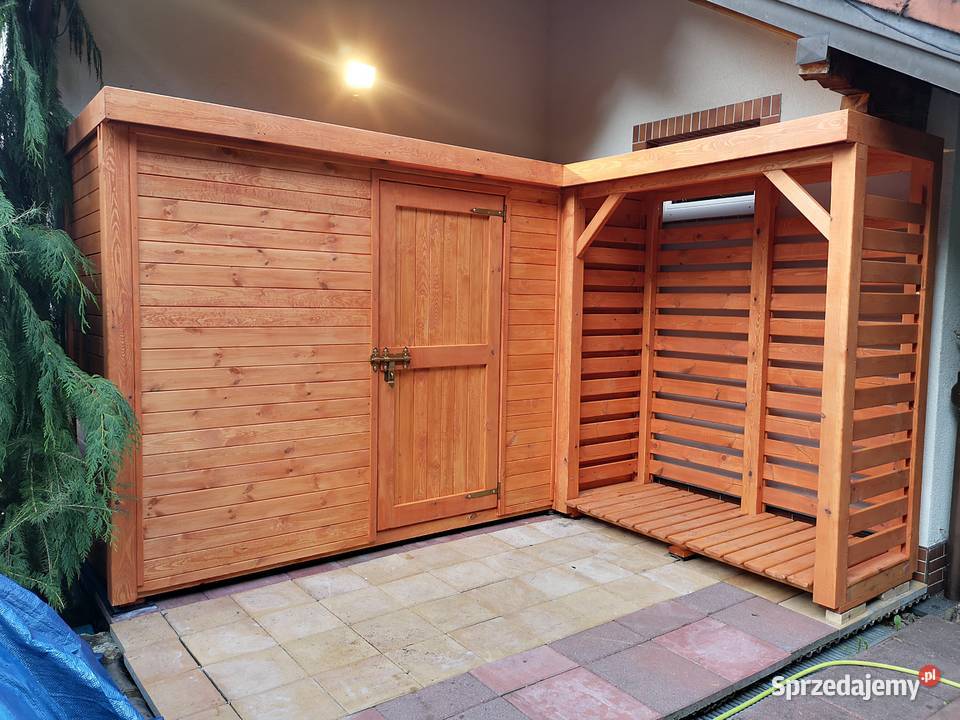 Domek narzędziowy z drewutnią domek ogrodowy śląskie