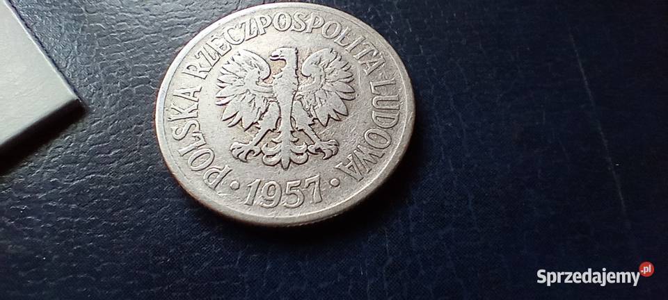 Stare monety 50 groszy 1957 PRL Polska Lesko