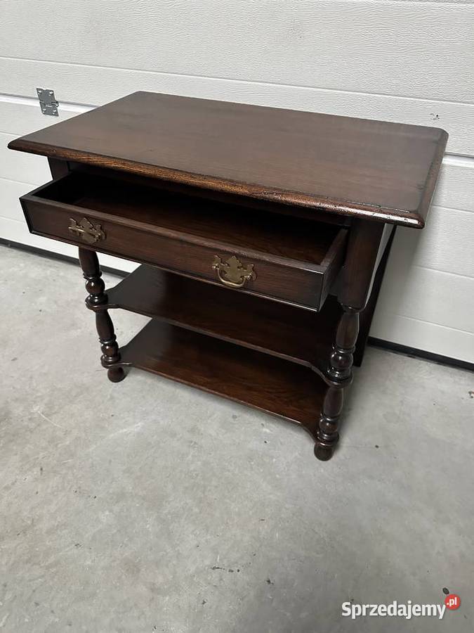 Drewniana konsola szafka etażerka z szufladką Konsole Sławoszewek