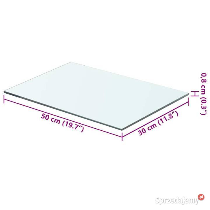vidaXL Szklany bezbarwny panel 50x30 243821 Pustaki szklane sprzedam