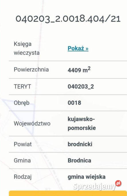 Działka budowlana 4409 m2 obrzeże Brodnicy Brodnica
